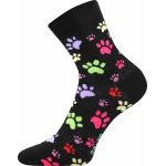 Ponožky dámské klasické Boma Xantipa 50 Tlapky 3 páry (černé, bílé, šedé)