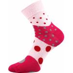 Ponožky dámské klasické Boma Ivana 53 Puntíky 3 páry (růžové, modré, šedé)