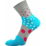 Ponožky dámske klasické Boma Ivana 53 Bodky 3 páry (ružové, modré, šedé)