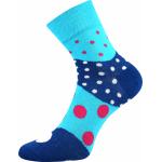 Ponožky dámské klasické Boma Ivana 53 Puntíky 3 páry (růžové, modré, šedé)