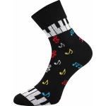 Ponožky dámské klasické Boma Ivana 54 Hudba 3 páry (černé, šedé, černé-šedé)