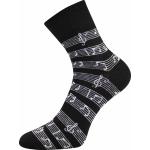 Ponožky dámské klasické Boma Ivana 54 Hudba 3 páry (černé, šedé, černé-šedé)