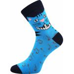 Ponožky dámské klasické Boma Xantipa 55 Kočky 3 páry (černé, modré, šedé)