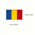 Nášivka nažehlovací vlajka Rumunsko 6,3x3,8 cm - barevná
