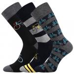 Ponožky unisex klasické Lonka Debox Kola 3 páry (tmavě šedé, černé, šedé)