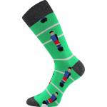 Ponožky unisex klasické Lonka Debox Futbal 3 páry (zelené, čierne, modré)