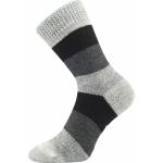 Ponožky spací unisex Boma Spací Pruh 2 - sivé-čierne