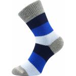 Ponožky spací unisex Boma Spací Pruh - modré-šedé