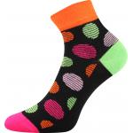 Ponožky letní dámské Boma Jana 50 Puntíky 3 páry (oranžové, červené, modré)