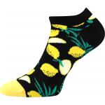 Ponožky letní unisex Lonka Dedon Mix 3 páry (černé-červené, černé-žluté, černé-zelené)