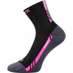 Ponožky slabé sportovní unisex Voxx Pius - černé-růžové