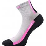 Ponožky slabé športové unisex Voxx Pius - svetlo sivé-ružové