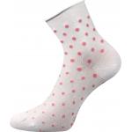 Ponožky letní dámské Lonka Flagran Puntíky 3 páry - bílé