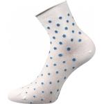 Ponožky letní dámské Lonka Flagran Puntíky 3 páry - bílé