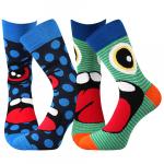 Ponožky detské Boma Ksichtík 2 páry (modré, zelené)