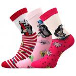 Ponožky dětské Boma Krtek 3 páry - růžové