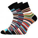 Ponožky letní dámské Boma Jana 53 Pruhy 3 páry - barevné