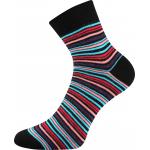 Ponožky letní dámské Boma Jana 53 Pruhy 3 páry - barevné