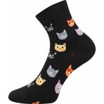 Ponožky tenké dámské Lonka Felixa Kočky 3 páry (černé, šedé, tmavě modré)