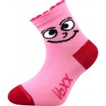 Ponožky kojenecké VoXX Kukik Holka 3 páry - růžové-fialové