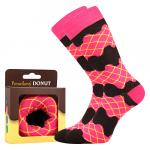 Ponožky unisex slabé Boma Donut - růžové