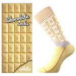 Ponožky klasické pánske Lonka Chocolate - béžové-žlté