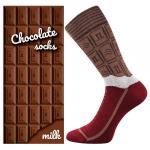 Ponožky klasické dámske Lonka Chocolate - hnedé-červené
