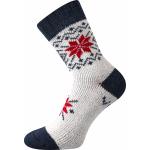 Ponožky unisex vlnené Voxx Alta - biela-čierna