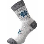 Ponožky unisex vlnené Voxx Alta - biele-sivé
