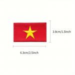 Nášivka nažehľovacia vlajka Vietnam 6,3x3,8 cm - farebná