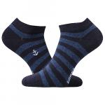 Ponožky letní unisex Lonka Dedon Mix 3 páry (navy-modré, 2x navy-bílé)