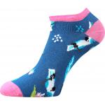 Ponožky letní dámské Boma Piki 63 Zvířátka 3 páry (černé, růžové, modré)