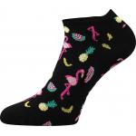 Ponožky letní dámské Boma Piki 63 Zvířátka 3 páry (černé, růžové, modré)