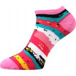 Ponožky letné dámske Boma Piki 66 Pruhy 3 páry (ružové, tmavo ružové, modré)