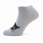Ponožky klasické dámske Boma Piki 67 Mačky 3 páry (biele, čierne, šedé)