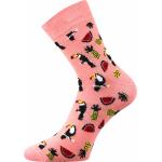 Ponožky letní dámské Boma Xantipa 66 Zvířátka 3 páry (černé, modré, růžové)