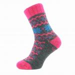 Ponožky unisex zimní Voxx Trondelag - šedé-růžové
