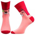 Ponožky letní dámské Boma Xantipa 67 Kočky 3 páry (červené, modré, zelené)