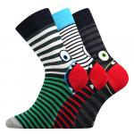 Ponožky detské Boma Ksichtík 3 páry (zelené, červené, tmavo šedé)