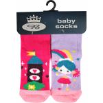 Ponožky kojenecké Boma Dora Hrad a princezna - červené-fialové