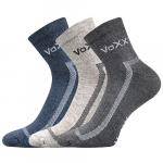 Ponožky športové unisex Voxx Caddy B 3 páry (navy, svetlo šedé, tmavo šedé)
