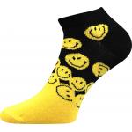 Ponožky letní unisex Boma Piki 42 Smajlík 3 páry (modré, zelené, žluté)