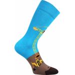 Ponožky spoločenské unisex Lonka Twidor Stavba - modré-hnedé