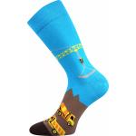 Ponožky společenské unisex Lonka Twidor Stavba - modré-hnědé