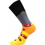 Ponožky spoločenské unisex Lonka Twidor Hasiči - čierne-žlté
