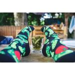 Ponožky společenské unisex Lonka Twidor Okurky - černé-zelené