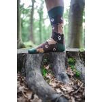 Ponožky společenské unisex Lonka Twidor Medvědi - hnědé-zelené