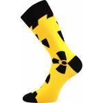 Ponožky spoločenské unisex Lonka Twidor Radiace - žlté-čierne