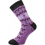 Ponožky unisex zimné Voxx Trondelag set - fialové