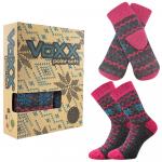 Ponožky unisex zimné Voxx Trondelag set - sivé-ružové